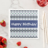 Happy Birthday Paper servetten in blauw en Blauwgr (Insitu)