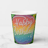 Happy Birthday Papieren Bekers (Voorkant)