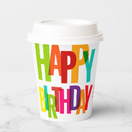 Happy Birthday Papieren Bekers