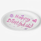 Happy Birthday Papieren Bordje (Gekanteld)