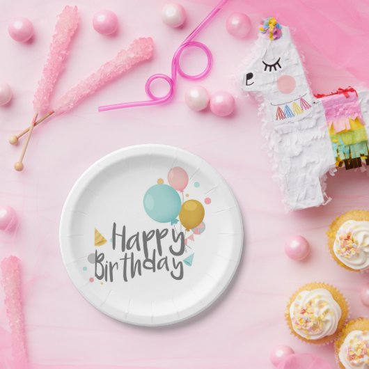 Happy Birthday Papieren Bordje (Feest)