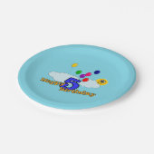 Happy Birthday Papieren Bordje (Gekanteld)