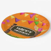 Happy Birthday Papieren Bordje (Gekanteld)