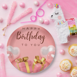 Happy Birthday Papieren Bordje