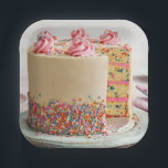 HAPPY BIRTHDAY!!! PAPIEREN BORDJE<br><div class="desc">Custom Birthday Cake Paper Plates</div>