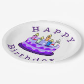 Happy Birthday Papieren Bordje (Gekanteld)