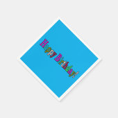 Happy Birthday" Papieren servet – Leuke feestdecor (Hoek)