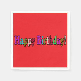Happy Birthday" Papieren servet – Leuke feestdecor