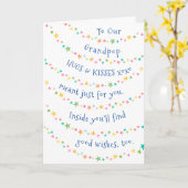 Happy Birthday Parents Grandouders Fun Stars Card Kaart (Gele Bloem)