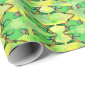 Happy Birthday parrot Cadeaupapier (Rol Hoek)