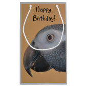 Happy Birthday Parrot Gift Bag Klein Cadeauzakje (Achterkant)