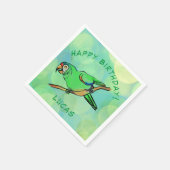 Happy Birthday parrot Napkins Servet (Hoek)