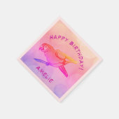 Happy Birthday parrot Napkins Servet (Hoek)