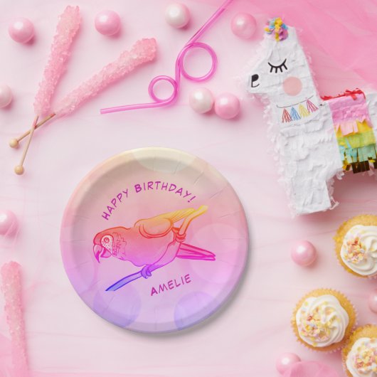 Happy Birthday parrot Paper Bord (Feest)