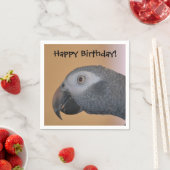 Happy Birthday Parrot Paper Napkin Servetten (Insitu)