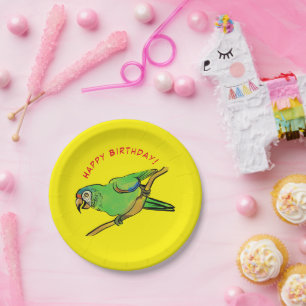 Happy Birthday parrot Papieren Bordje
