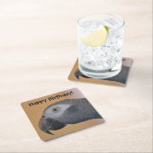 Happy Birthday Parrot Party Onderzetters (Insitu)