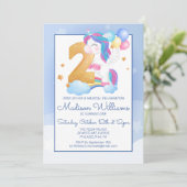 Happy Birthday Party | 2e verjaardag van de pastei Kaart (Staand voorkant)