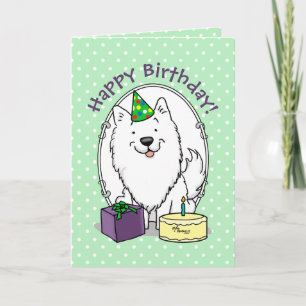 Happy Birthday Party American Eskimo Dog Eskie Kaart