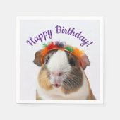 Happy Birthday - Party Animal Guinea Pig #2 Servet (Voorkant)
