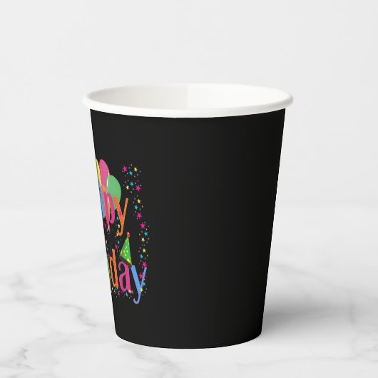 Happy Birthday Party-ballonnen Papieren Bekers (Links)