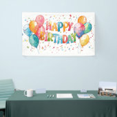 Happy Birthday Party Balloons Spandoek (Beurs)