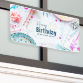 Happy Birthday Party Banner (Buitenkant Gebouw)