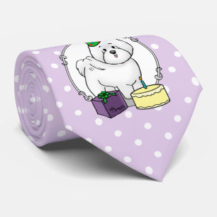 Happy Birthday (Party) Bichon Frise Dog - Cute Stropdas