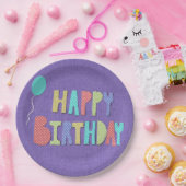 Happy Birthday Party Borden Papieren Bordje (Feest)