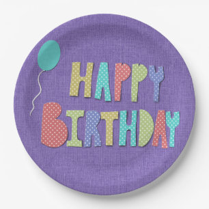 Happy Birthday Party Borden Papieren Bordje