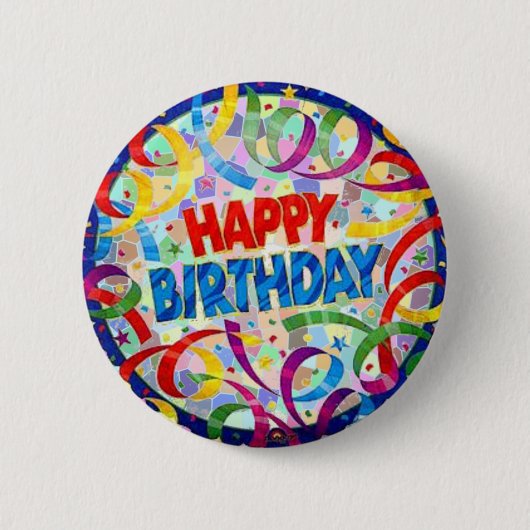 Happy Birthday Party Button (Voorkant)