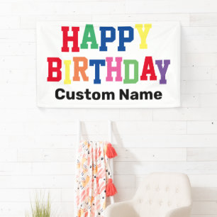 Happy Birthday Party Colorful Personful Name Spandoek