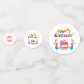 Happy Birthday Party Confetti tafel Confetti (Achterkanten)