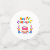 Happy Birthday Party Confetti tafel Confetti (Kleine voorkant)