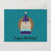 Happy Birthday Party Hedgehog Briefkaart (Voorkant)