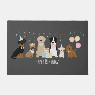 Happy Birthday Party-honden Deurmat