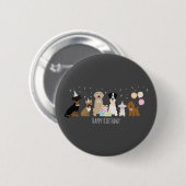 Happy Birthday Party-honden Ronde Button 5,7 Cm (Voorkant /achterkant)