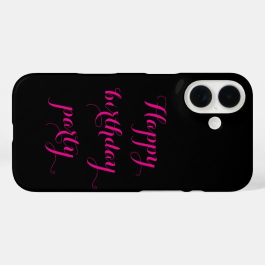 Happy birthday party iphone case (Achterkant (horizontaal))