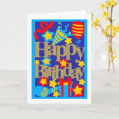 Happy Birthday Party Kaart (Gele Bloem)