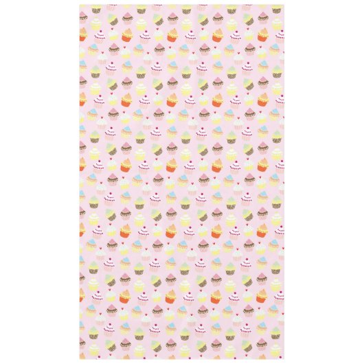 Happy Birthday Party Kinder Cupcakes Tafelkleed (Voorkant)