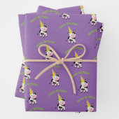 Happy Birthday Party Koe Inpakpapier Vel (In situ)