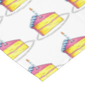 Happy Birthday Party Layer Cake Slice Patroon Tafelkleed (Gekanteld)