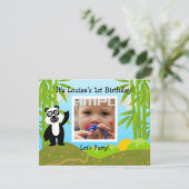 Happy Birthday Party met panda-beer Kaart (Staand voorkant)