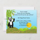 Happy Birthday Party met panda-beer Kaart (Achterkant)