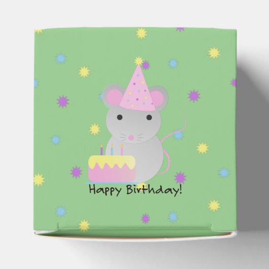 Happy Birthday Party Mouse Bedankdoosjes (Bovenkant)