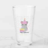 Happy Birthday Party Mouse Glas (Voorkant)