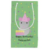 Happy Birthday Party Mouse Klein Cadeauzakje (Voorkant)