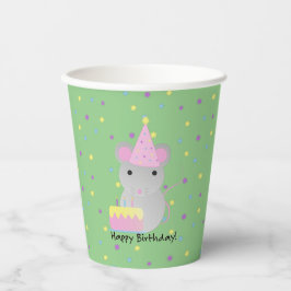 Happy Birthday Party Mouse Papieren Bekers