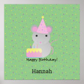 Happy Birthday Party Mouse Poster (Voorkant)