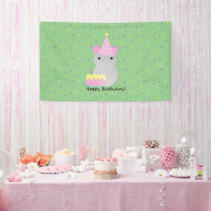 Happy Birthday Party Mouse Spandoek